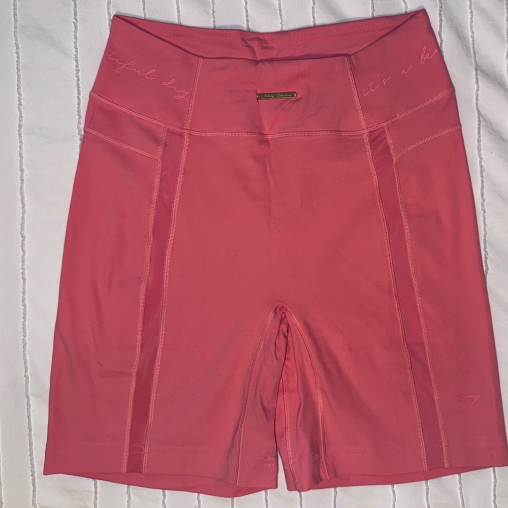 Gymshark x Whitney Simmons collab pink shorts